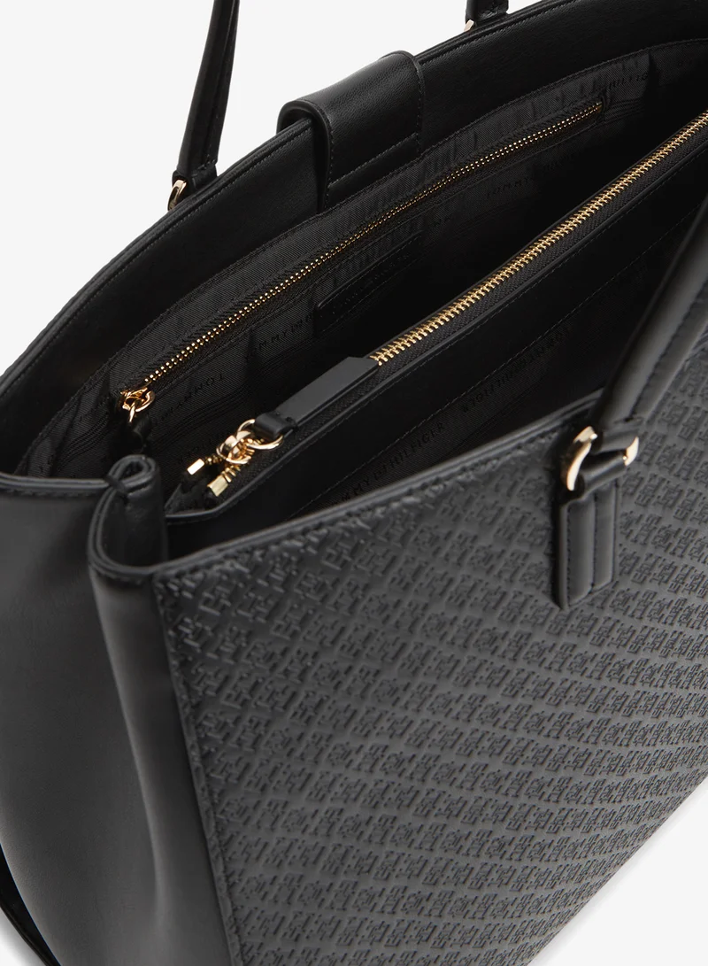 TOMMY HILFIGER  Embossed Monogram Tote Bag for Women | Best Price UAE